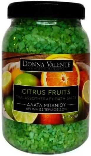 Donna Valente Thalassotherapy Bath Salts Citrus Fruit 1100gr