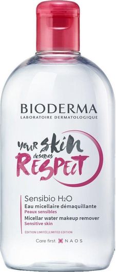 Bioderma Sensibio H2O Your Skin Deserves Respect Micellar Water Αφαίρεσης Μακιγιάζ Προσώπου & Ματιών 500ml