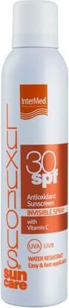 Αντηλιακή Λοσιόν Σώματος InterMed Antioxidant Sunscreen Invisible Water Αδιάβροχη SPF30 σε Spray 200ml