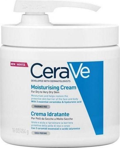 CeraVe Moisturizing Pump Ενυδατική Κρέμα Σώματος με Υαλουρονικό Οξύ για Ξηρές/Πολύ Ξηρές & Ευαίσθητες Επιδερμίδες 454gr