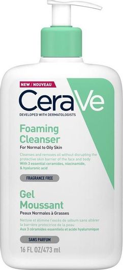 CeraVe Foaming Cleanser Gel Καθαρισμού Προσώπου 473ml