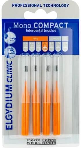 Μεσοδόντια Βουρτσάκια Elgydium Monocompact 0. 6mm 4τμχ Πορτοκαλί