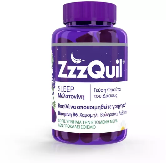 ZzzQuil Sleep Συμπλήρωμα Διατροφής με Μελατονίνη για τον Ύπνο 60 Ζελεδάκια Forest Fruits