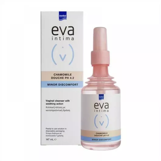 InterMed Eva Douche Minor Discomfort Chamomile pH 4.2 για Καθαρισμό για την Ευαίσθητη Περιοχή με Χαμομήλι & Αλόη 147ml