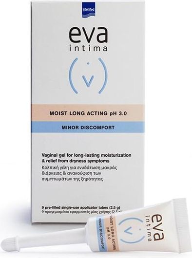 Intermed Eva Intima Moist Long Acting pH 3.0 Gel για την Ευαίσθητη Περιοχή 9τμχ