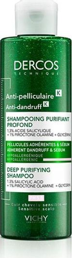 Vichy Dercos Anti-Dandruff K Σαμπουάν για Ευαίσθητο Τριχωτό κατά της Πιτυρίδας για Λιπαρά Μαλλιά 250ml