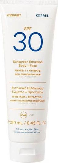 Korres Yoghurt Sunscreen Emulsion Face & Body SPF30 250ml