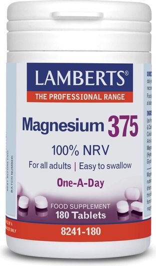 Lamberts Magnesium 100% NRV 375mg 180 Ταμπλέτες