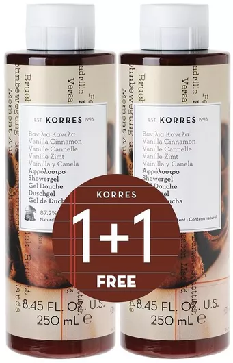Αφρόλουτρο Korres Vanilla Κανέλα 2x250ml