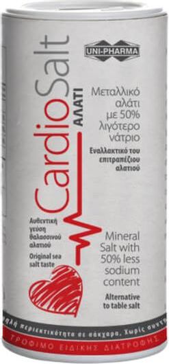 Αλάτι Υποκατάστατο Uni-Pharma Cardiosalt με 50% Λιγότερο Νάτριο 250gr