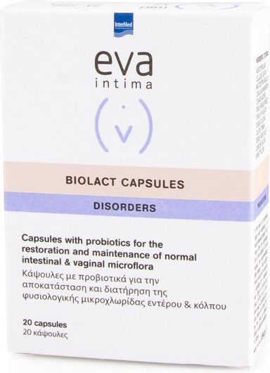 Intermed Eva Intima Disorders Προβιοτικά Biolact Capsules 20 Κάψουλες