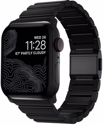 Nomad Titanium V2 BAND Μπρασελέ Μεταλλικό για Apple Watch Series 42mm / 44mm Μαύρο NM1A41BXT0 