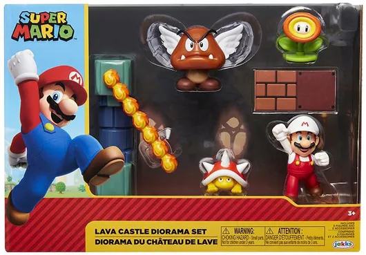 Jakks Pacific Super Mario Lava Castle Diorama Set