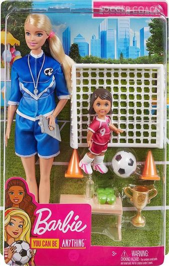 Σετ Barbie Soccer Coach Playset with 2 Dolls & Accessories για 3+ Ετών Glm47