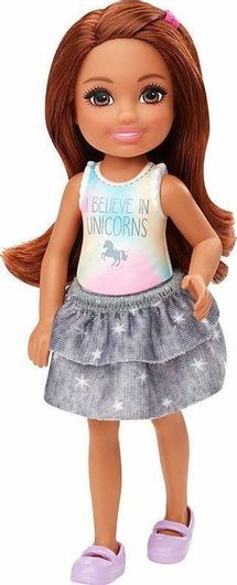 Κούκλα Barbie Club Chelsea Mini Girl Brunette I Believe In Unicorns Ghv63