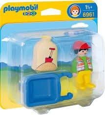 Playmobil 123 Εργάτης με Καροτσάκι για 18+ Μηνών #6961