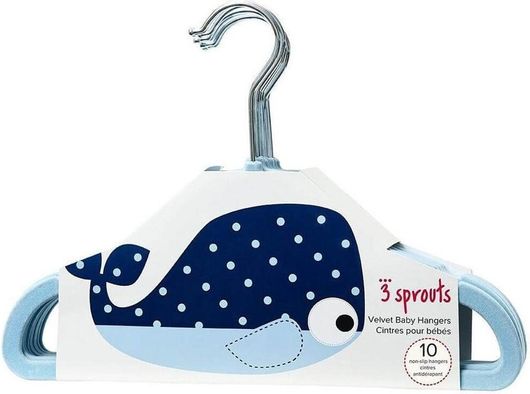 3 Sprouts Παιδικές Κρεμάστρες Σετ 10τμχ Whale