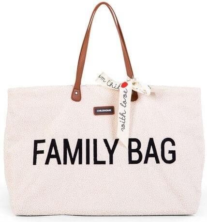 Τσάντα Ώμου / Χειρός Childhome Family Bag Teddy Offwhite Λευκή 55cmx18cmx40cm