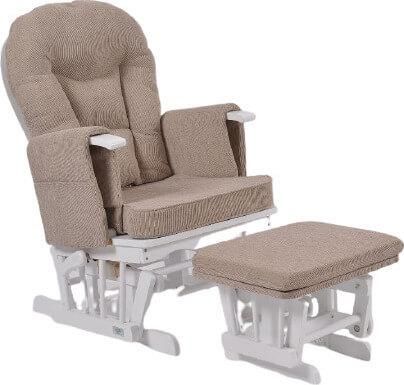 Kidscom Πολυθρόνα Θηλασμού Wooden Glider White-Brown