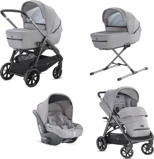 Πολυκαρότσι Inglesina Quattro Cab Γκρι (Silk grey)