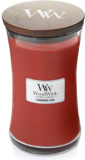 Κερί Αρωματικό με Ξύλινο Φυτίλι - Large - Cinnamon Chai