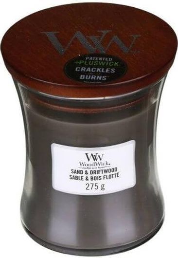 Κερί Αρωματικό με Ξύλινο Φυτίλι - Medium - Sand & Driftwood