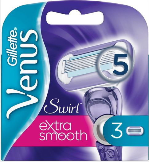 Venus Swirl Ανταλλακτικές Κεφαλές με 3 Λεπίδες και Λιπαντική Ταινία και Τεχνολογία Flexball 3τμχ