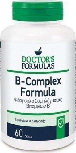 Doctor's Formulas B-Complex Formula Βιταμίνη για Ενέργεια, Ενίσχυση του Ανοσοποιητικού & το Νευρικό Σύστημα 60 Ταμπλέτες