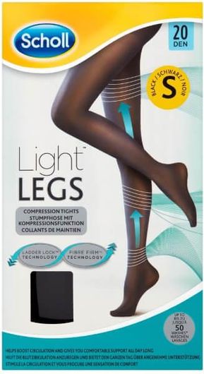 Καλσόν Διαβαθμισμένης Συμπίεσης Scholl Light Legs 20Den Small Μαύρο