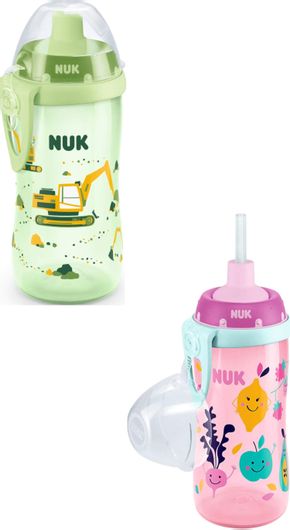 Παγουράκι Nuk  Flexi Cup με καλαμάκι Soft Ροζ 300ml