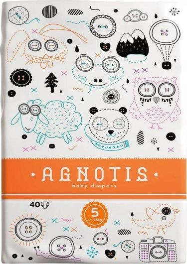 Agnotis Baby Πάνες με Αυτοκόλλητο No. 5 για 11-25kg 40τμχ