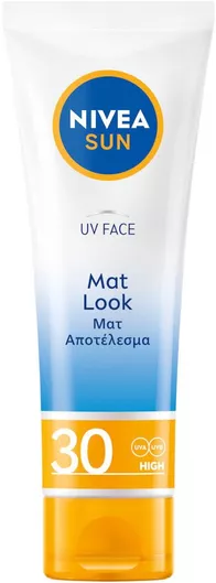 Αντηλιακή Κρέμα Προσώπου Nivea Sun UV Cream Mat Look Αδιάβροχη SPF30 50ml