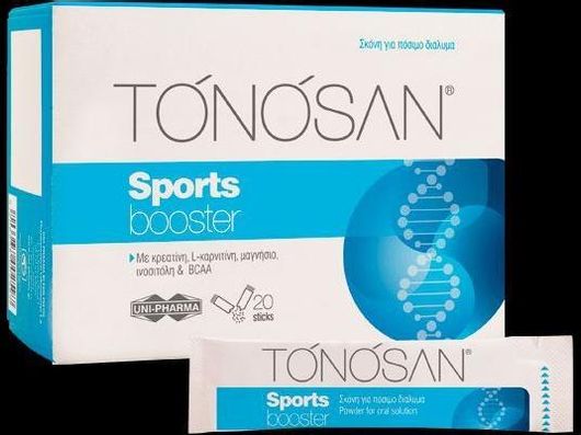 Συμπλήρωμα Διατροφής Tonosan Sports Booster για Υψηλές Απαιτήσεις & Καταπόνηση του Σώματος 20 sticks