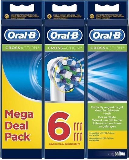 Ανταλλακτικές Κεφαλές Oral-B Cross Action 6τμχ
