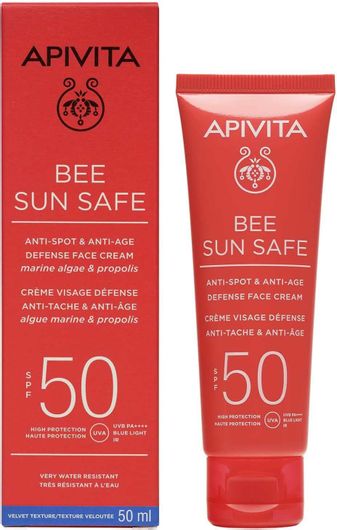 Apivita Bee Sun Safe Anti-Spot & Anti-Age Αδιάβροχη Αντηλιακή Κρέμα Προσώπου SPF50 50ml