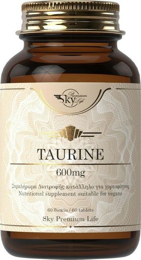 Συμπλήρωμα Διατροφής Sky Premium Life με Ταυρίνη 600mg 60 Κάψουλες