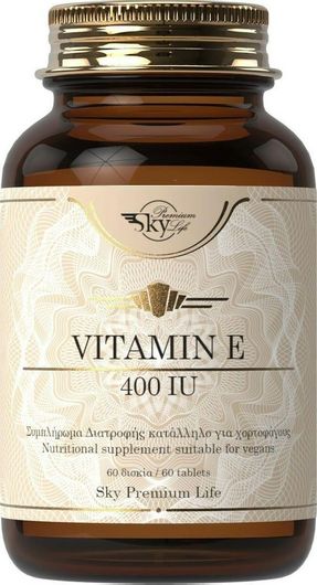 Sky Premium Life Vitamin E Βιταμίνη για Αντιοξειδωτικό 400iu 268mg 60 Ταμπλέτες