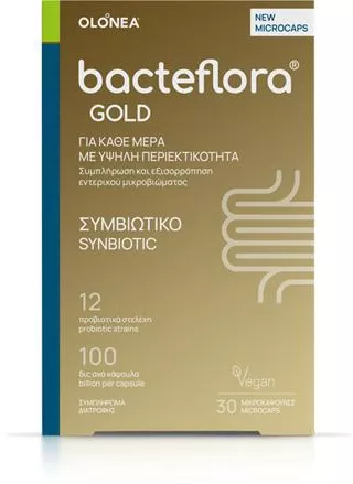 Olonea Bacteflora Gold με Προβιοτικά και Πρεβιοτικά 30 Φυτικές Κάψουλες