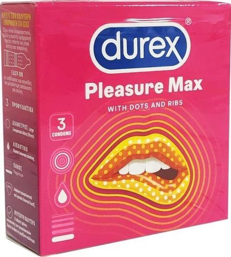 Προφυλακτικά Durex Pleasure Max με Ραβδώσεις 3τμχ
