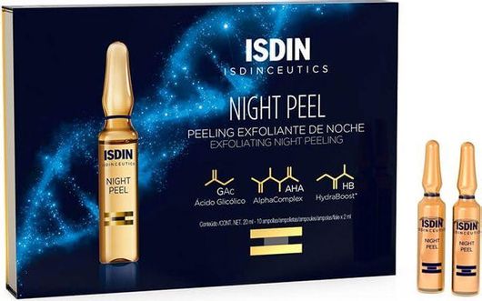 Isdin Isdinceutics Night Peel Ενυδατικό & Αντιγηραντικό Serum Προσώπου με AHA για Λάμψη & Αναζωογόνηση 10x2ml