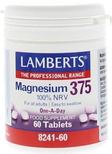 Lamberts Magnesium 100% NRV 375mg 60 Ταμπλέτες