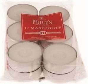 Κεριά Ρεσώ Price's Candles Λευκά 12τμχ