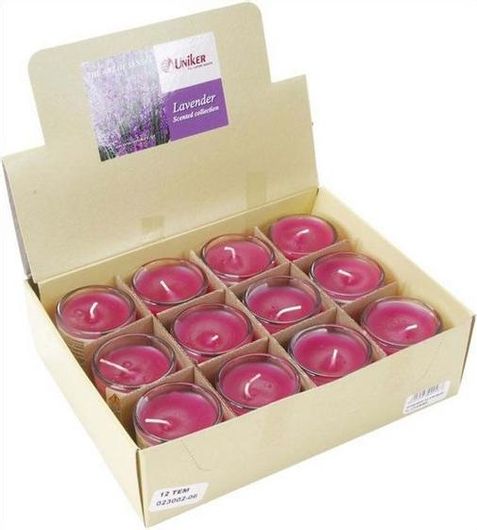 Uniker Αρωματικό Κερί Uniker σε Σφηνάκι 8Ωρών Λεβάντα 1τμχ