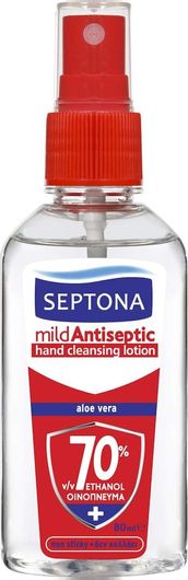 Αντισηπτικό Χεριών Septona με Αλόη Spray 80ml