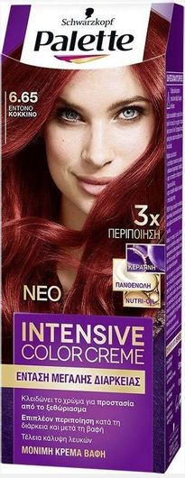 Palette Intensive Color Creme Βαφή Μαλλιών 6.65 Έντονο Κόκκινο 50ml