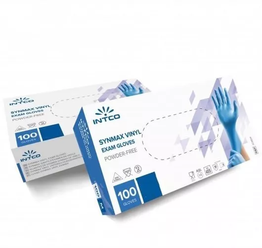 Εξεταστικά Γάντια Βινυλίου Intco Synmax Vinyl Μπλε 100τμχ