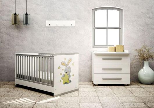 Κούνια Κρεβάτι Casababy Smart White & Grey Για Στρώμα 70x140cm