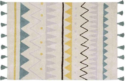 Παιδικό Χαλί Lorena Canals Azteca Natural Vintage 120x160 Μπλε