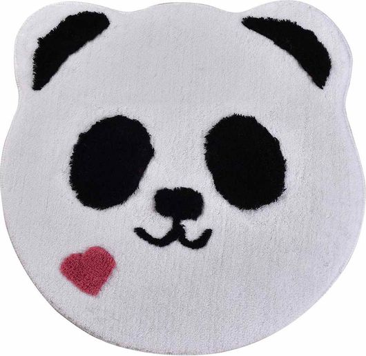 Παιδικό Χαλί Chilai Panda Shape Φ90 Λευκό
