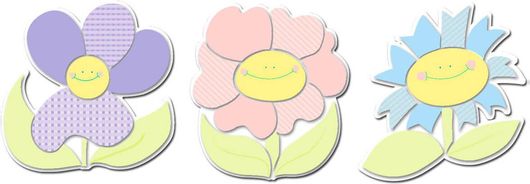 Παιδικά Αφρώδη Αυτοκόλλητα Τοίχου Ango Smiling Flowers 11203